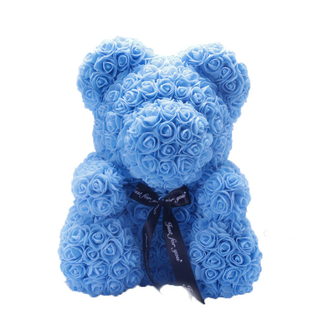 40cm Teddy Bear Rose with Heart Flower Artificial Gift
