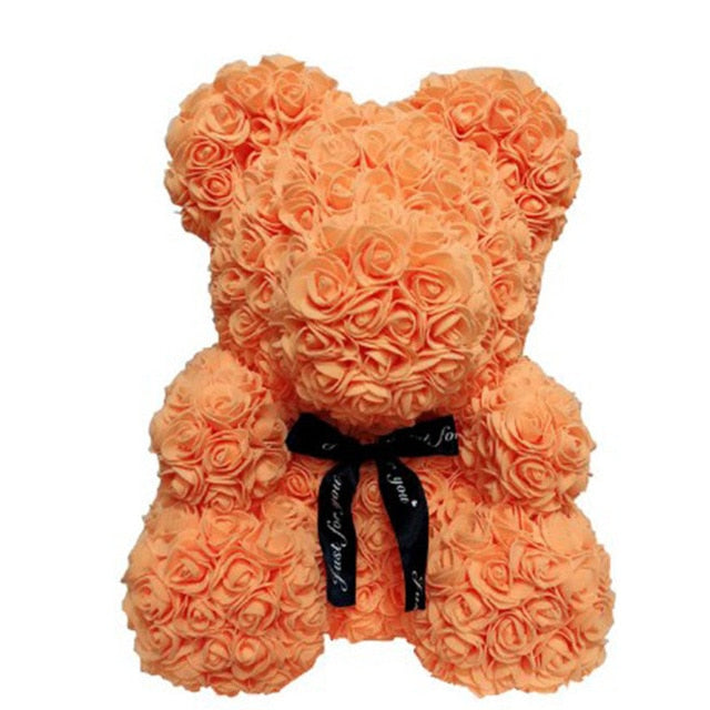 40cm Teddy Bear Rose with Heart Flower Artificial Gift