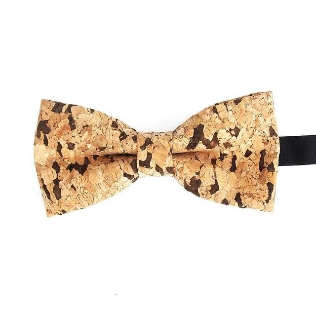 Mens Cork Wood Fashion Bowtie