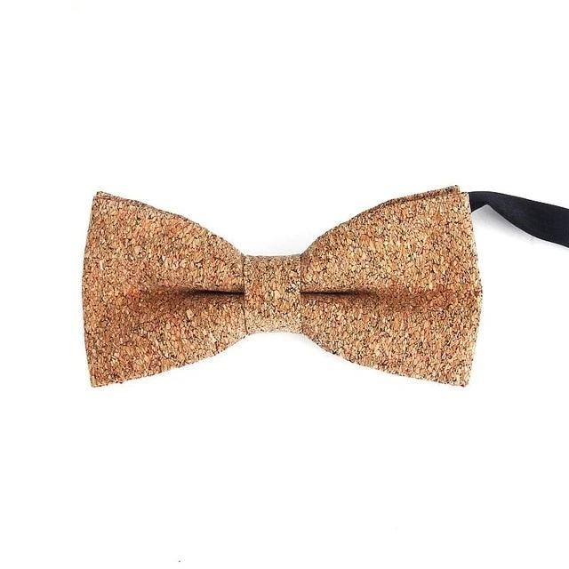 Mens Cork Wood Fashion Bowtie