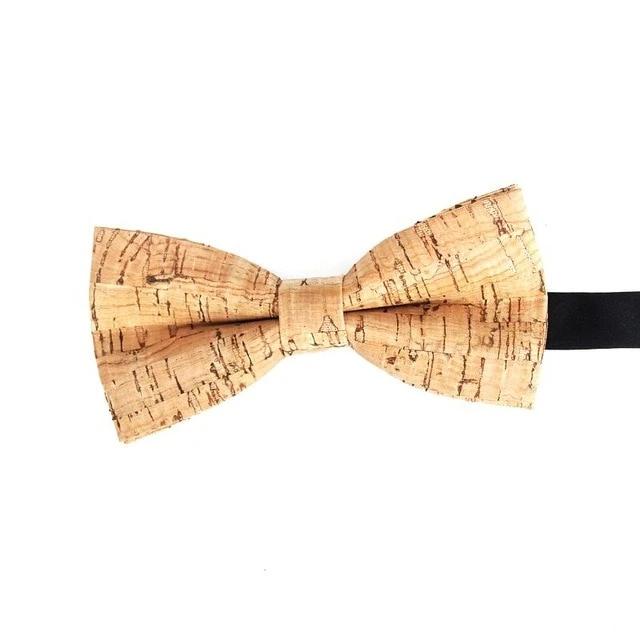 Mens Cork Wood Fashion Bowtie