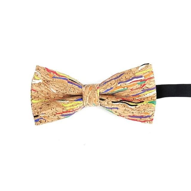 Mens Cork Wood Fashion Bowtie