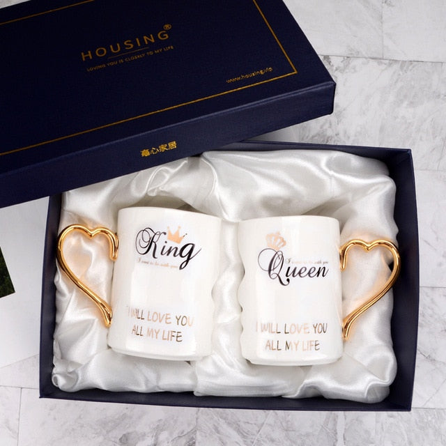 King Queen Couples Coffee Mugs
