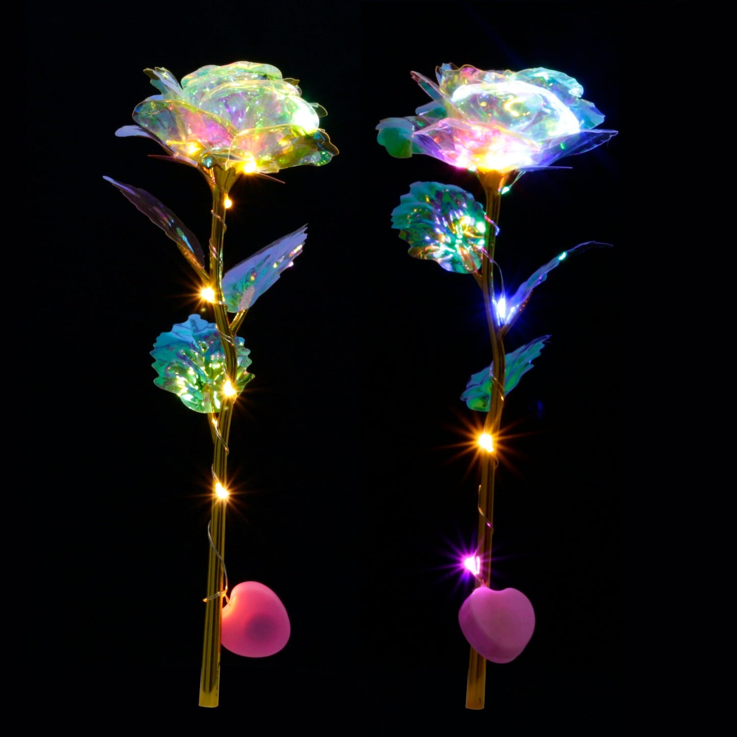 Romantic LED Fairy Artificial Galaxy Rose Flower Gift