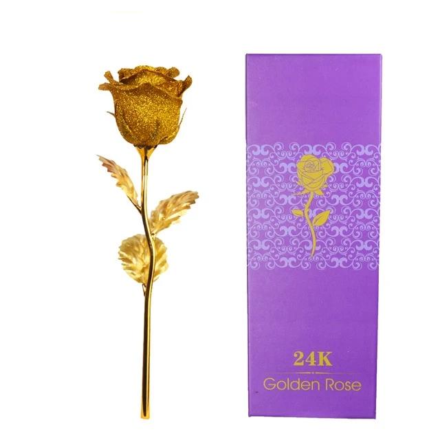 Romantic LED Fairy Artificial Galaxy Rose Flower Gift