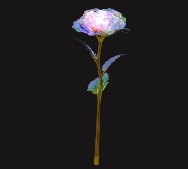 Romantic LED Fairy Artificial Galaxy Rose Flower Gift