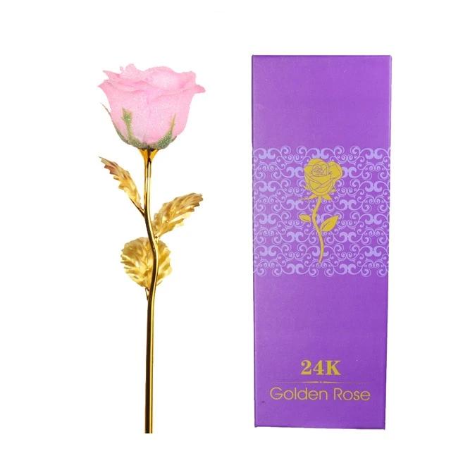 Romantic LED Fairy Artificial Galaxy Rose Flower Gift