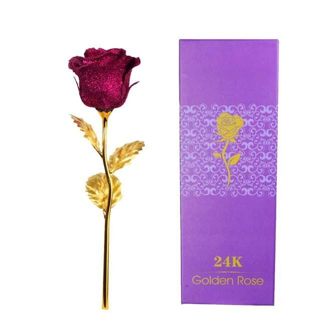 Romantic LED Fairy Artificial Galaxy Rose Flower Gift