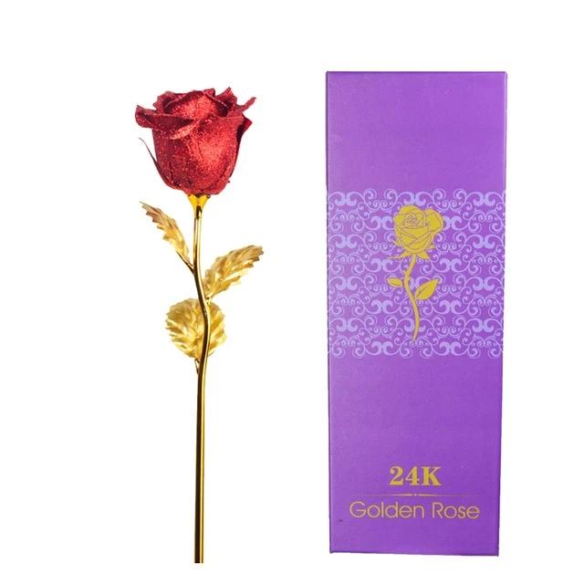 Romantic LED Fairy Artificial Galaxy Rose Flower Gift