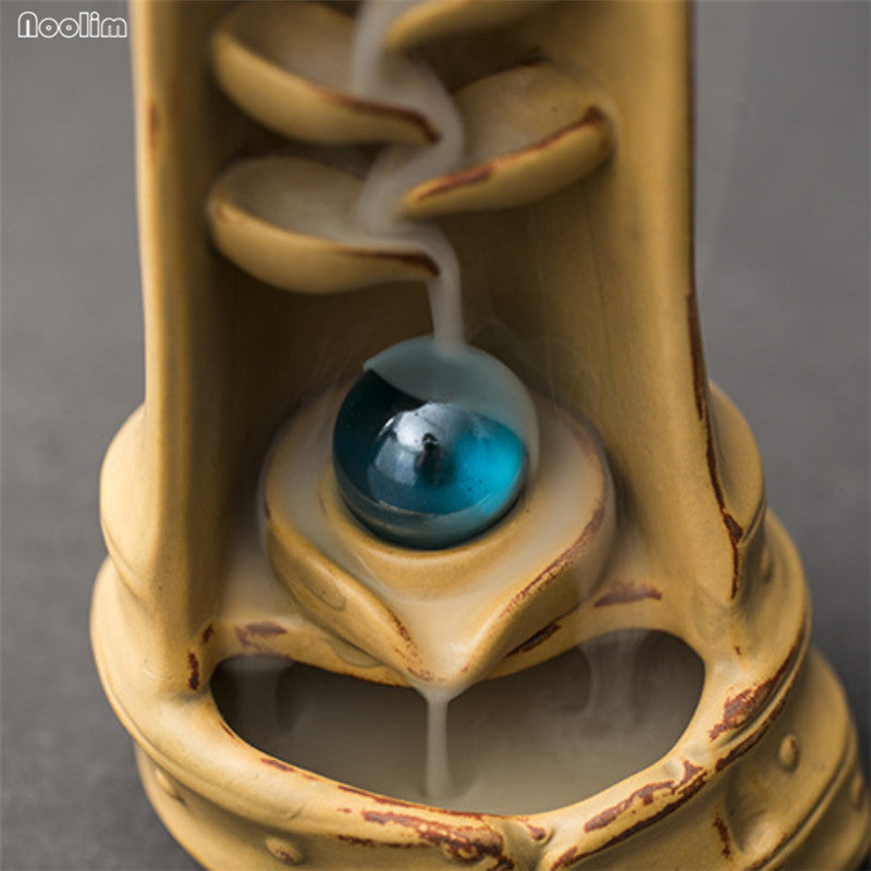 Ceramic Waterfall Backflow Incense Burner Aromatherapy