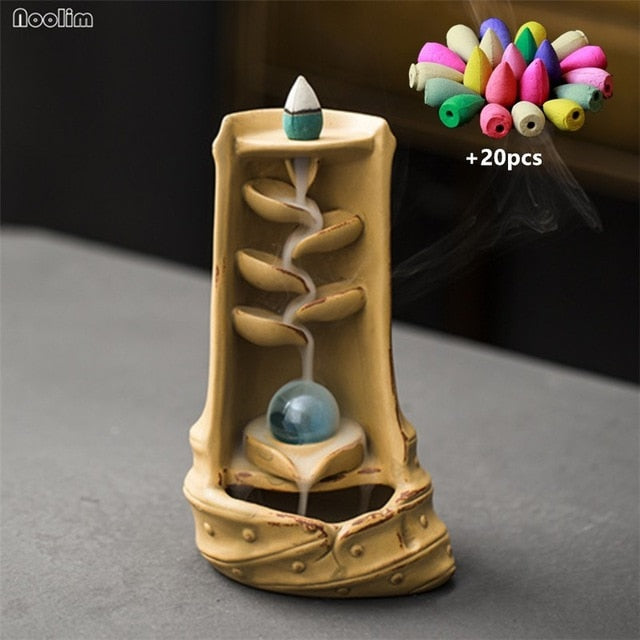 Ceramic Waterfall Backflow Incense Burner Aromatherapy