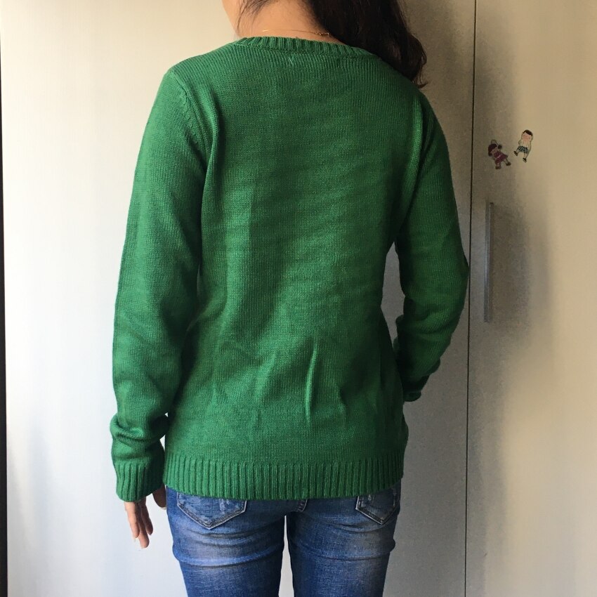 Womens Ugly Christmas Sweater Pug Dog Embroidery