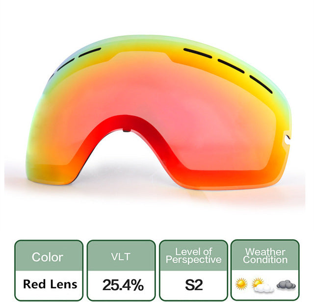 Ski Snowboard Goggles UV400 Spherical Mask Glasses