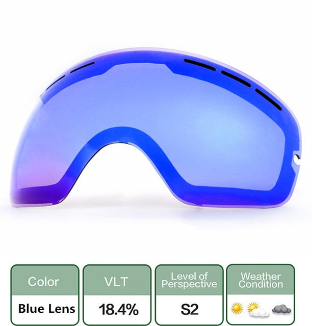 Ski Snowboard Goggles UV400 Spherical Mask Glasses