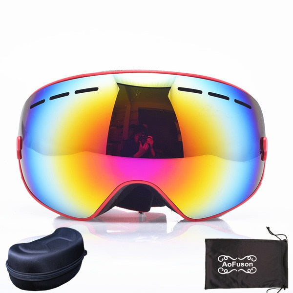 Ski Snowboard Goggles UV400 Spherical Mask Glasses