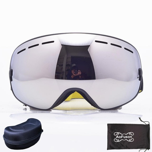 Ski Snowboard Goggles UV400 Spherical Mask Glasses
