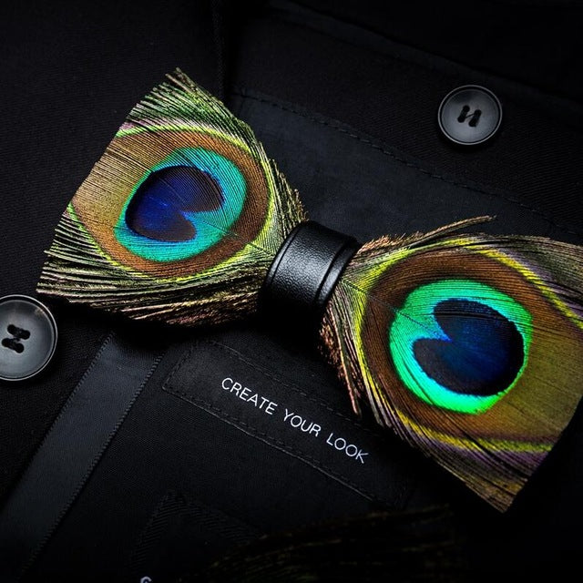 Feather Luxury Peacock Bowtie Gift