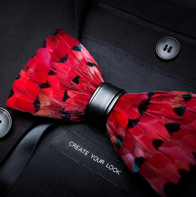 Feather Luxury Peacock Bowtie Gift