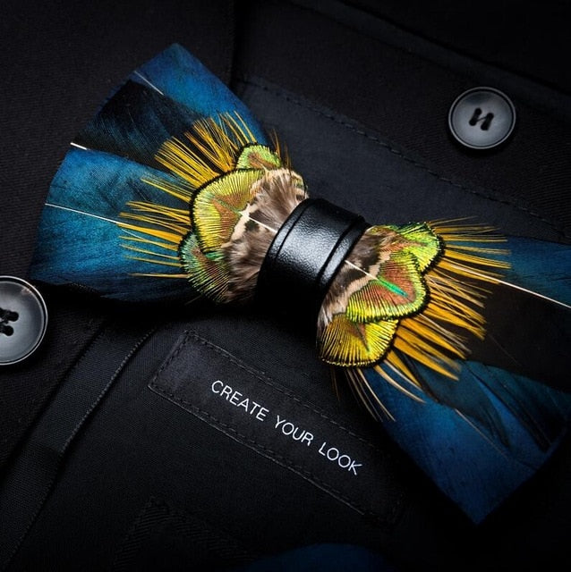 Feather Luxury Peacock Bowtie Gift