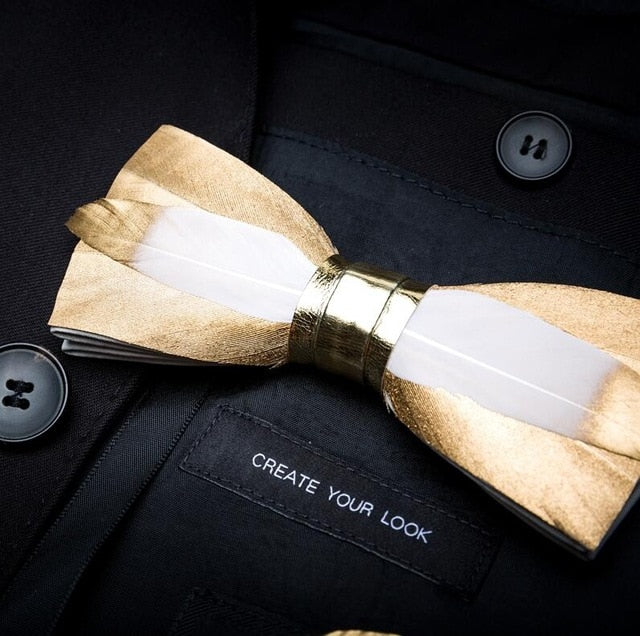 Feather Luxury Peacock Bowtie Gift