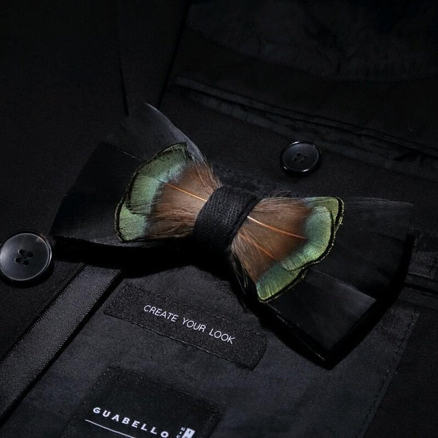 Feather Luxury Peacock Bowtie Gift
