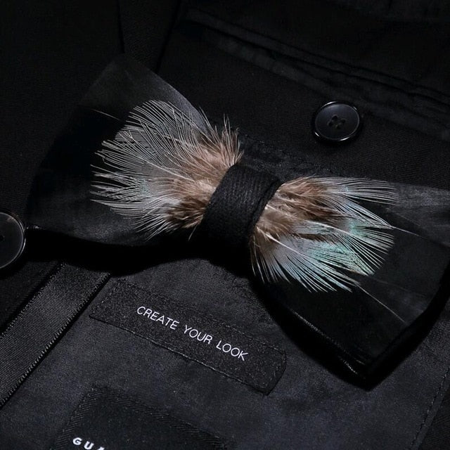 Feather Luxury Peacock Bowtie Gift