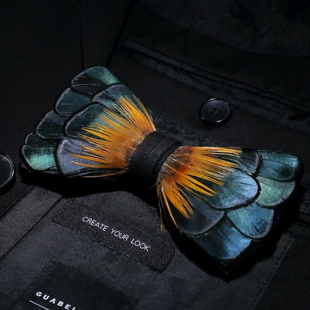 Feather Luxury Peacock Bowtie Gift