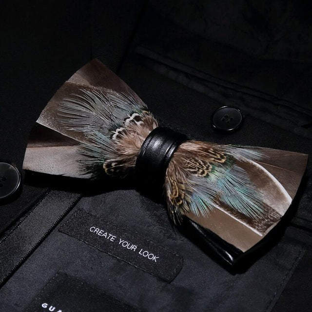 Feather Luxury Peacock Bowtie Gift