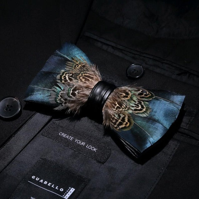 Feather Luxury Peacock Bowtie Gift