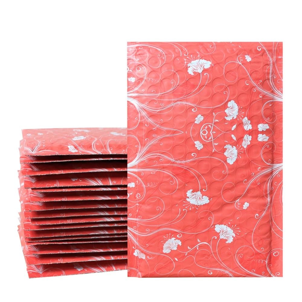10PCS Small Pink Polka Dots Poly Padded Bubble Envelope Mailers