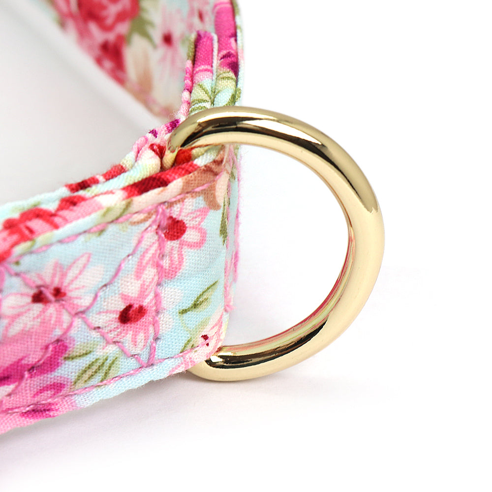 Personalized Dog Collar Leash Floral Pet Customized ID Tag