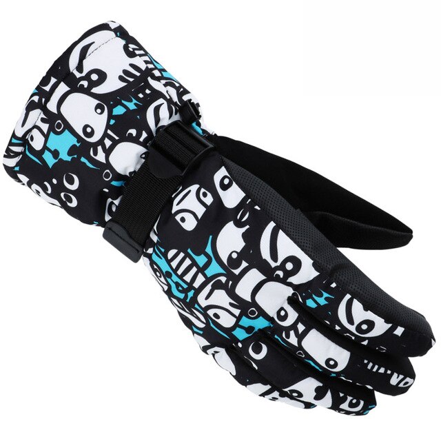 Winter -30 Ski Gloves Adjustable Graffiti Mittens