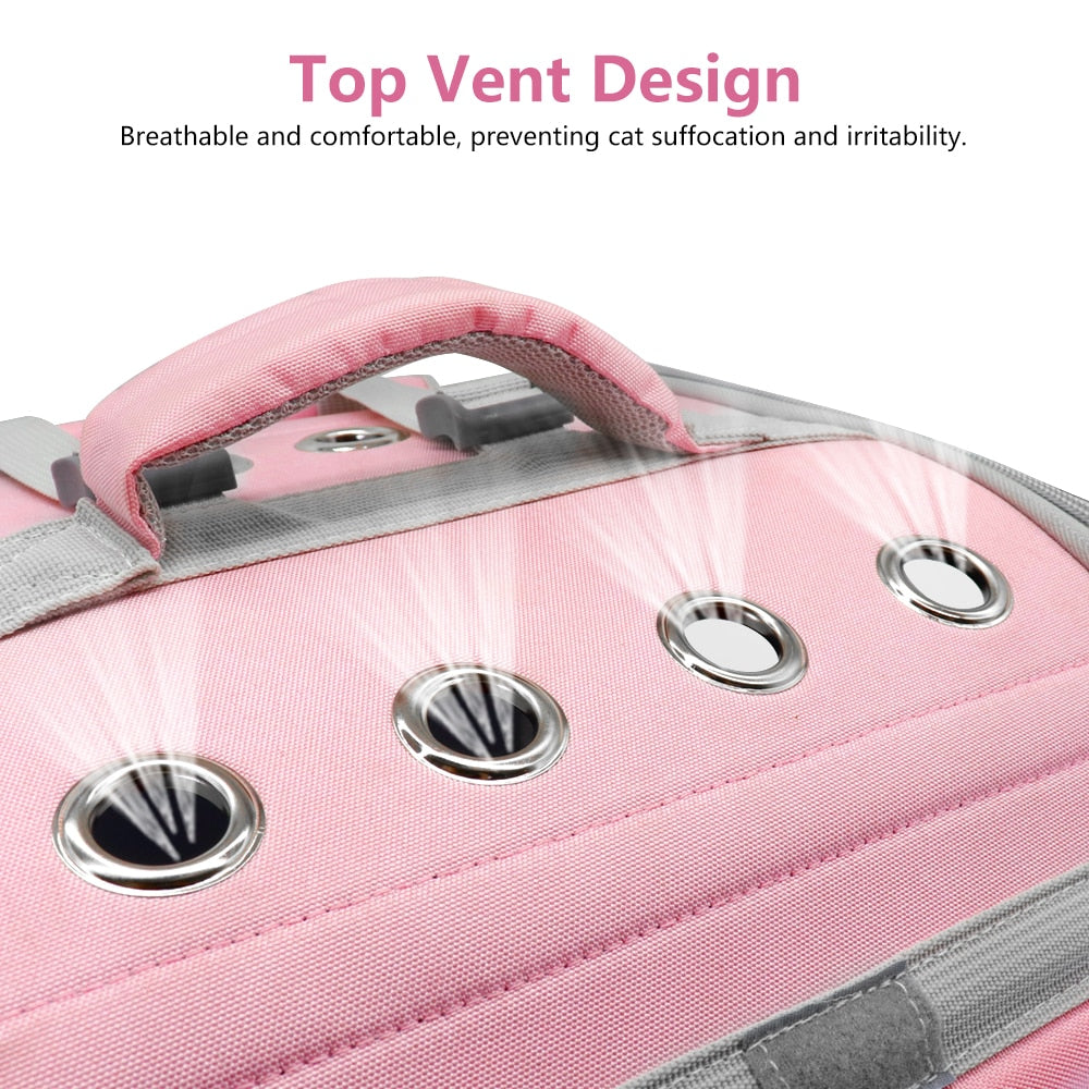 Pet Carrier Backpack Breathable Travel Outdoor Shoulder Bag