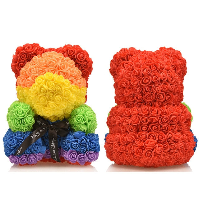 Rose Teddy Bear Unicorn Flower Gift