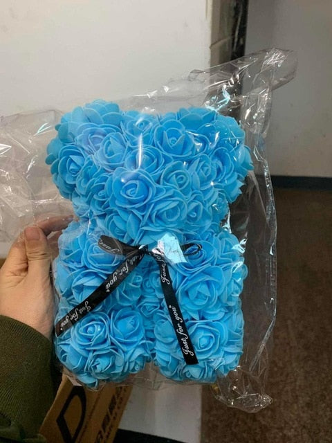 Rose Teddy Bear Unicorn Flower Gift