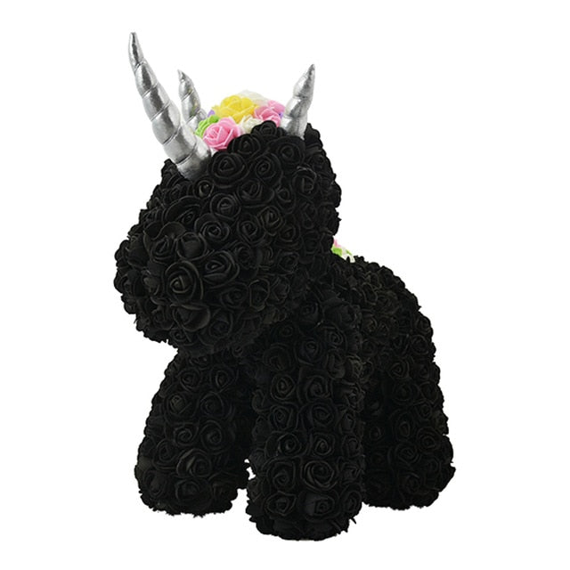 Rose Teddy Bear Unicorn Flower Gift