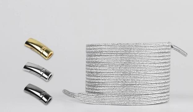 Magnetic Shoelaces Elastic Colorful Flat Shoe No Tie
