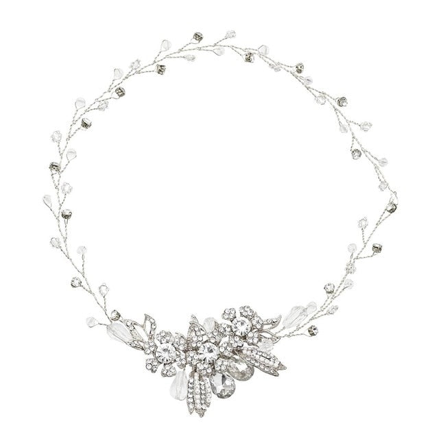 Rose Gold Pearl Crystal Hairband