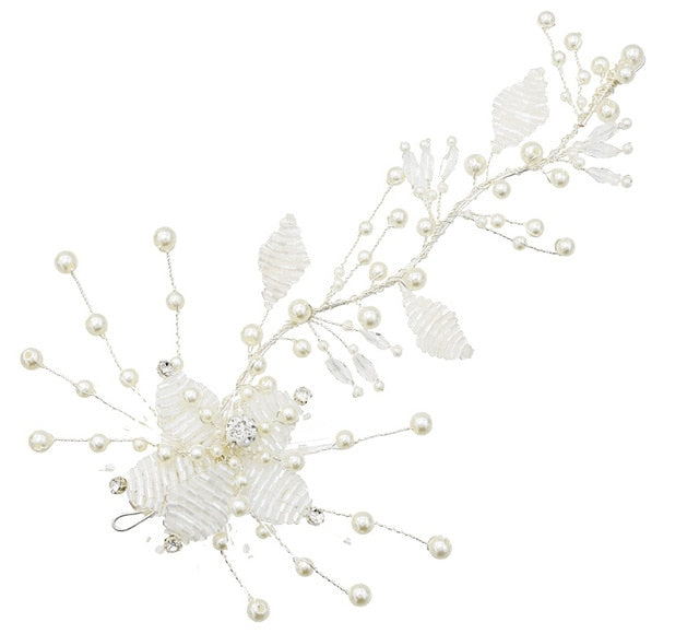 Rose Gold Pearl Crystal Hairband