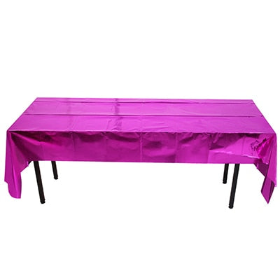 Metallic Waterproof Foil Party Tablecloth Cover