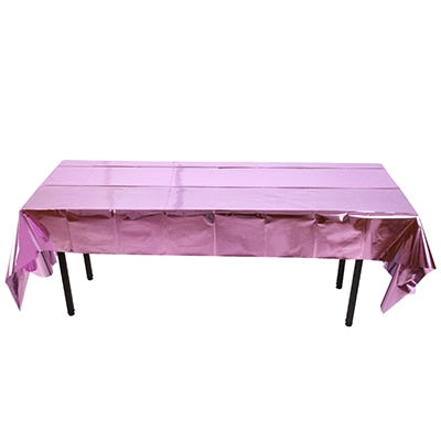 Metallic Waterproof Foil Party Tablecloth Cover