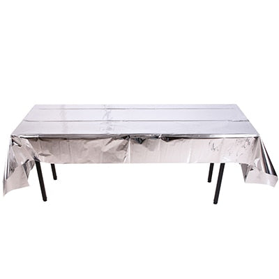 Metallic Waterproof Foil Party Tablecloth Cover