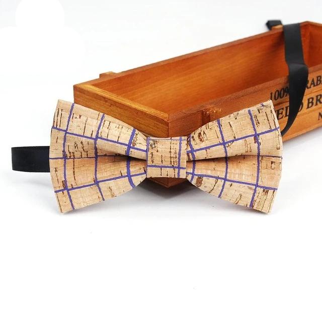 Mens Cork Wood Fashion Bowtie