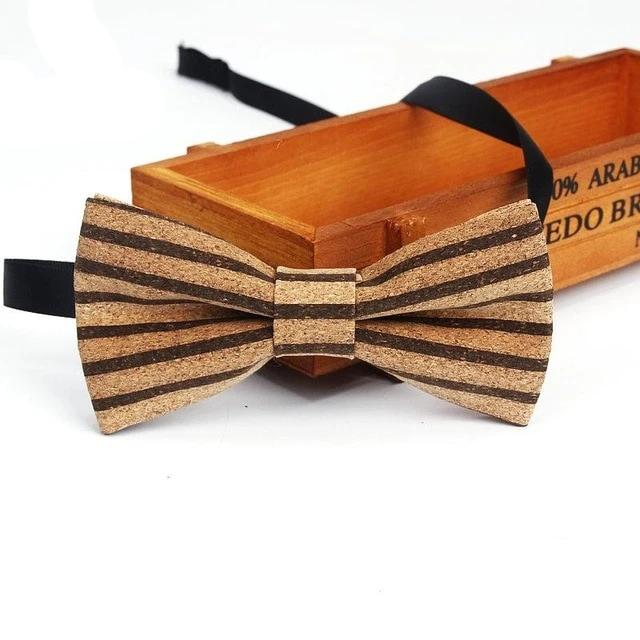 Mens Cork Wood Fashion Bowtie