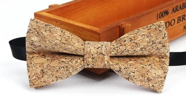 Mens Cork Wood Fashion Bowtie
