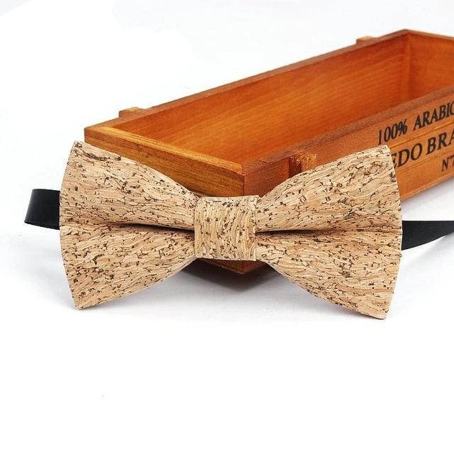 Mens Cork Wood Fashion Bowtie