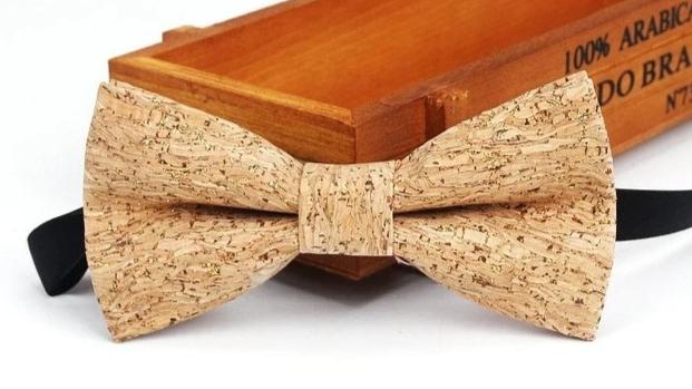Mens Cork Wood Fashion Bowtie