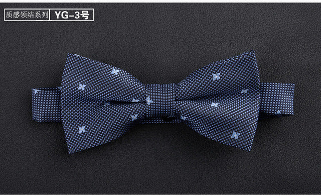 Jacquard Woven Solid Polka Dots Butterfly Bowtie