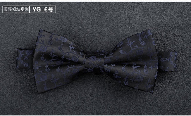 Jacquard Woven Solid Polka Dots Butterfly Bowtie