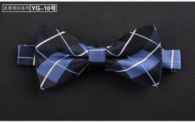 Jacquard Woven Solid Polka Dots Butterfly Bowtie